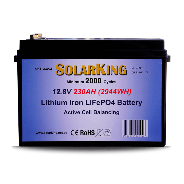 12.8V 230AH Solarking Lithium Iron Battery Plastic Case CB-230-12-100